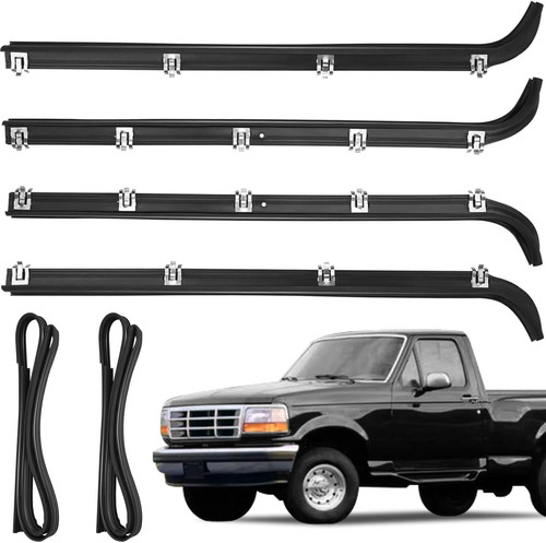 Front door window weatherstrip - front,